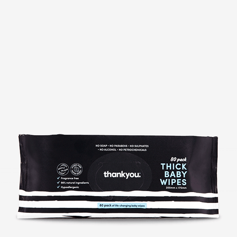 Thick & Soft Baby Wipes - 80 pack