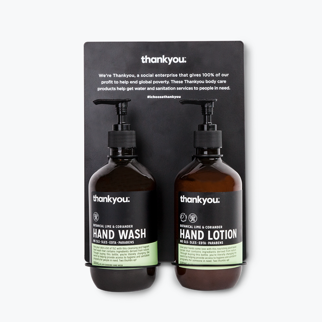 Hand Wash + Hand Lotion Wall Mount