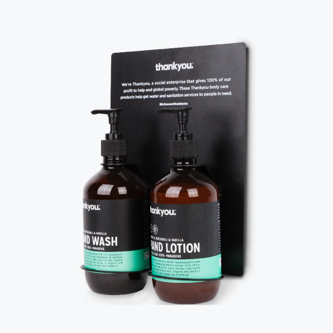 Hand Wash + Hand Lotion Wall Mount